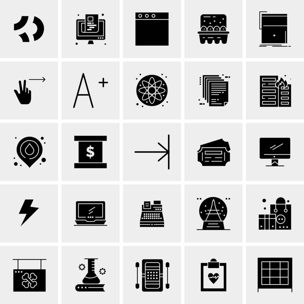 25 universelle Business-Icons Vektor kreative Icon-Illustration zur Verwendung in Web- und Mobilprojekten