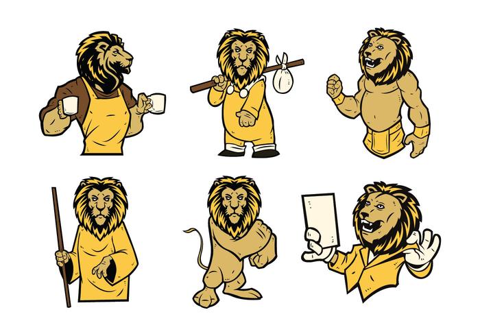 Free Lion Mascot Vektor 01