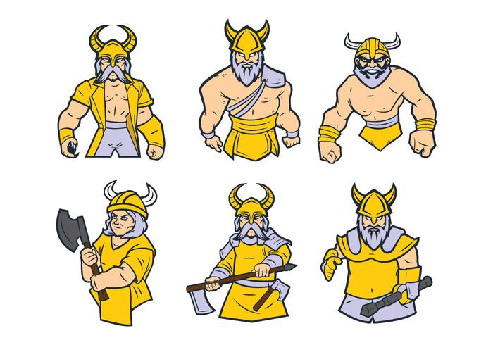 Free Viking Maskottchen Vektor 01