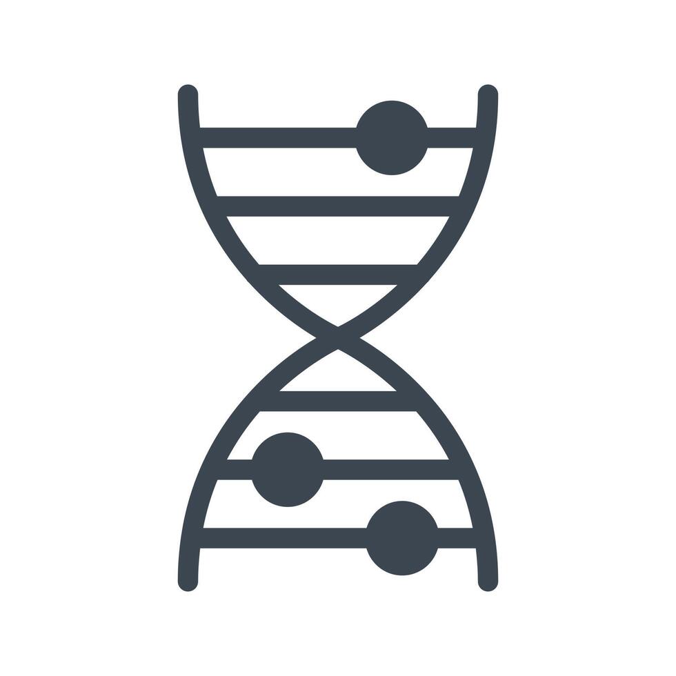 dna-vektorillustration auf einem hintergrund. hochwertige symbole. vektorsymbole für konzept und grafikdesign. vektor