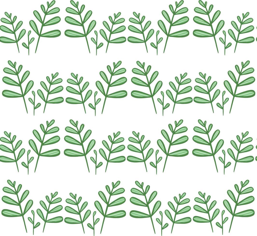 nahtloses Muster mit stilisierten Blättern. handgezeichnete Abbildung. vektor