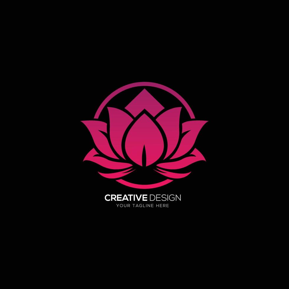 modernes buntes logo der lotusblume vektor