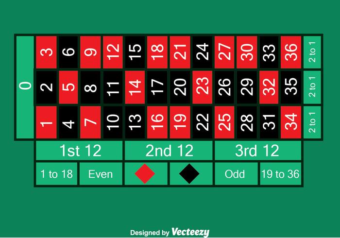 Grüner Roulette Tisch Vektor