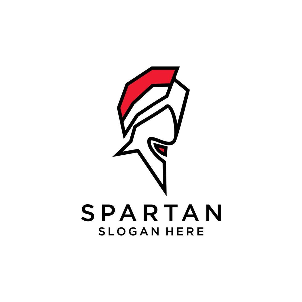 spartanisches einfaches Logo-Design flach vektor