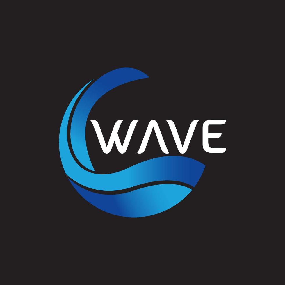 Wasserwelle Logo Design Vektor Symbol und Icon Illustration