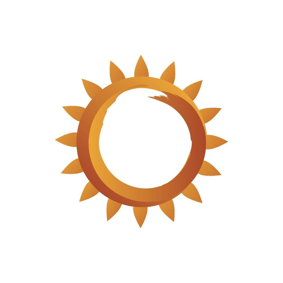sunburst gul orange Sol vektor ikon logotyp vektor design illustrationer