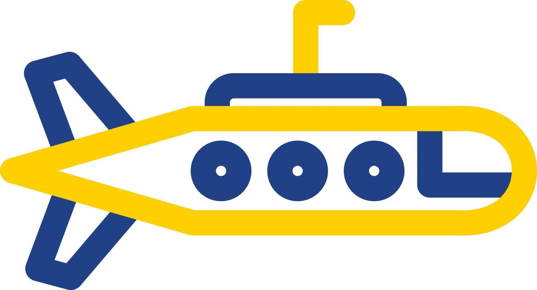 Symbol für U-Boot-Glyphe vektor