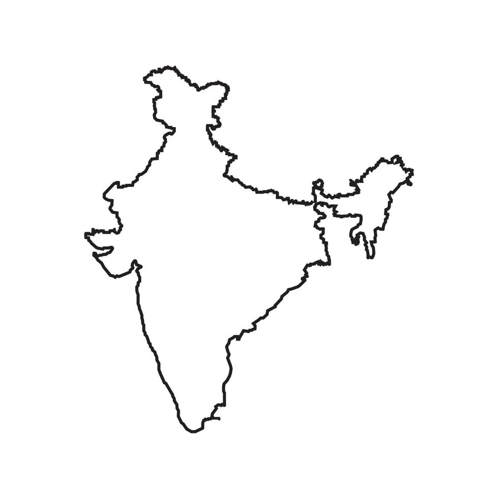 Indien Kartensymbol vektor