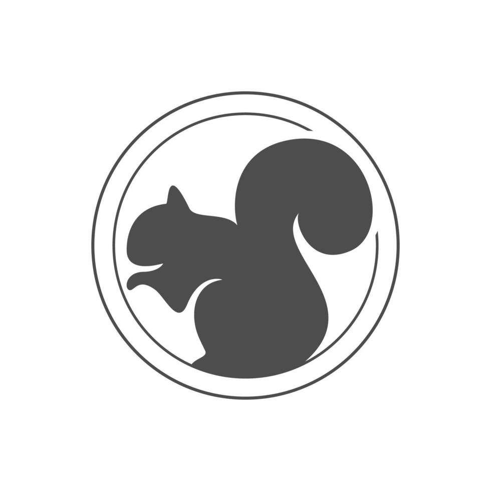 einfache, moderne Chipmunk-Eichhörnchen-Logo-Design-Vektorillustrationen vektor