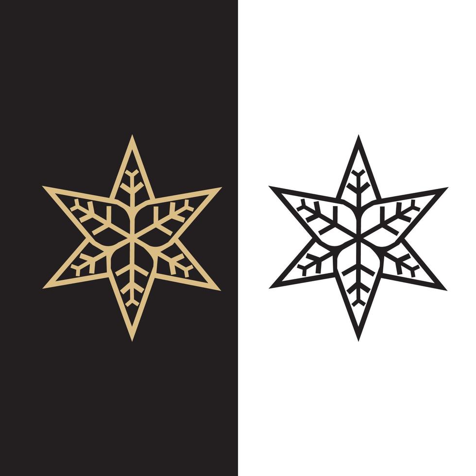 runda blomma i stjärna ram logotyp vektor illustrationer