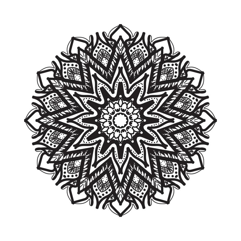 handritad mandala. dekoration i etniska orientaliska doodle prydnad. vektor