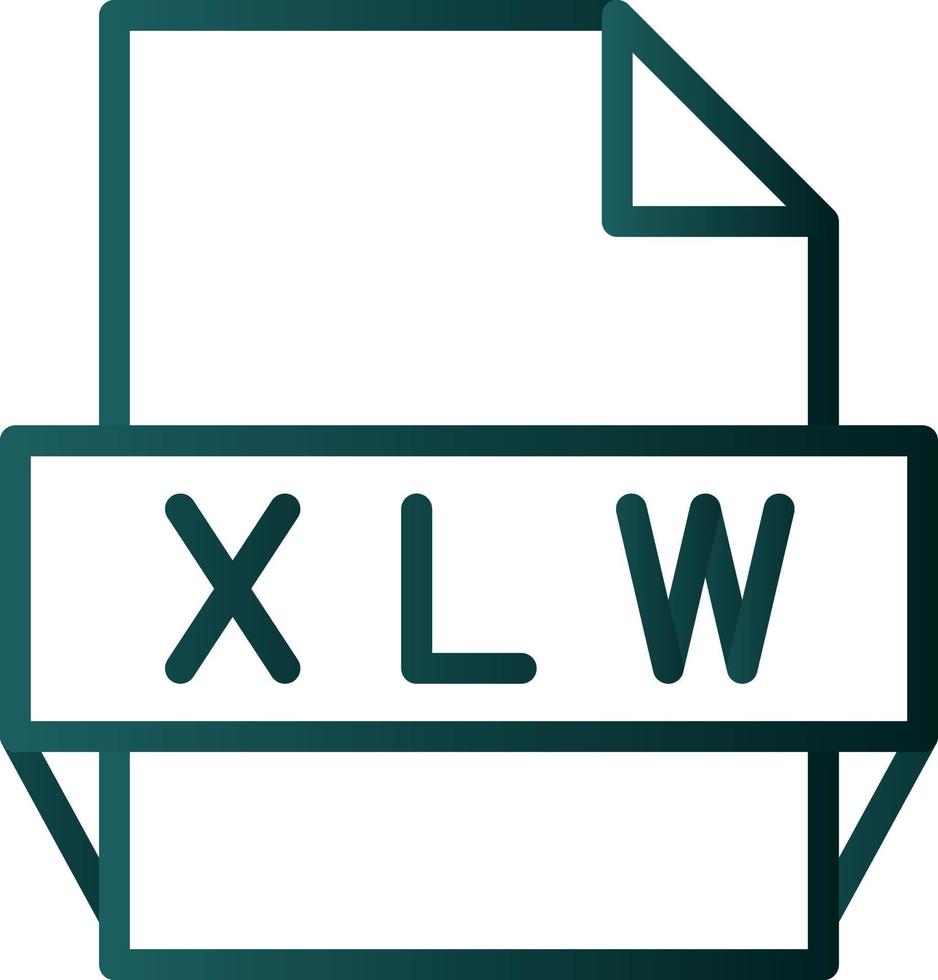 xlw fil formatera ikon vektor