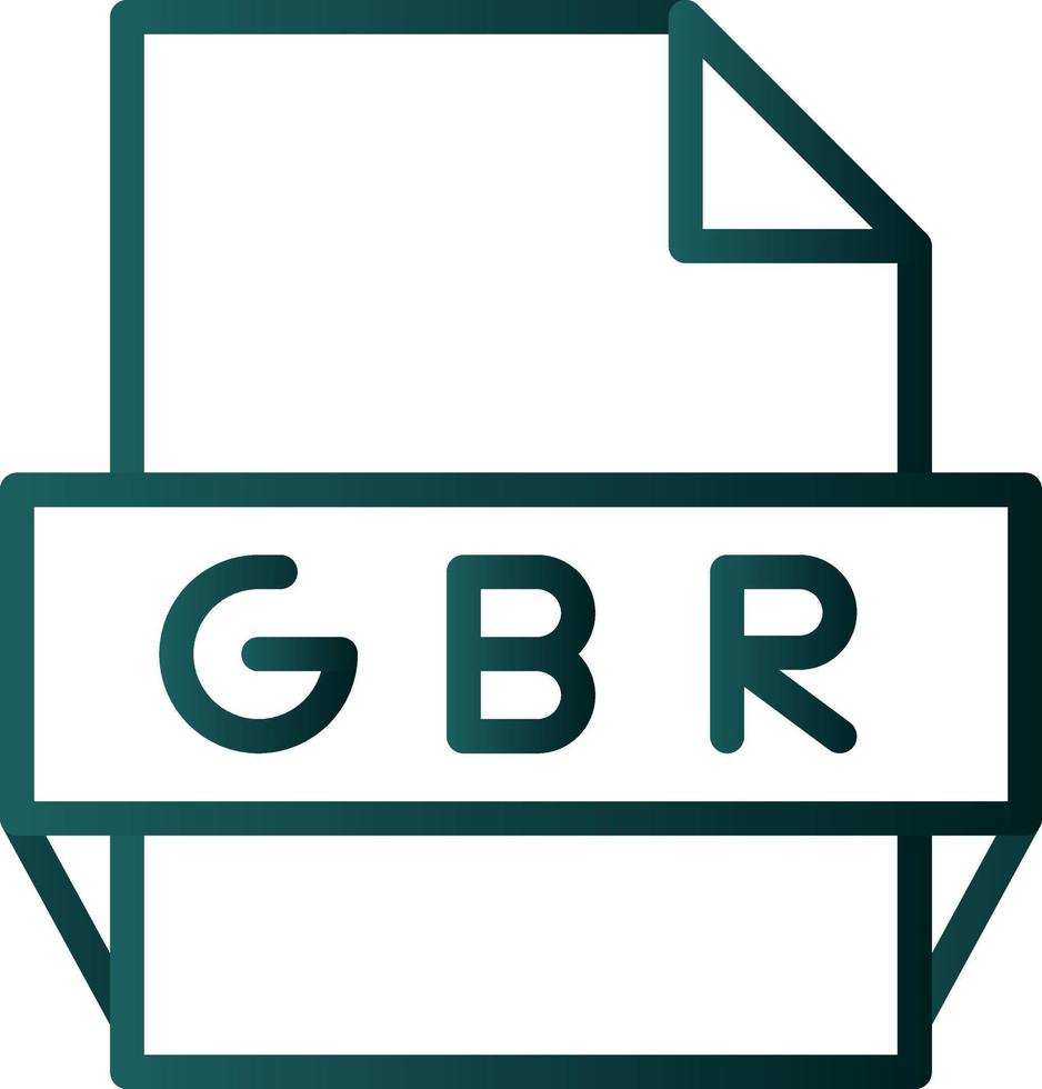 gbr-Dateiformat-Symbol vektor