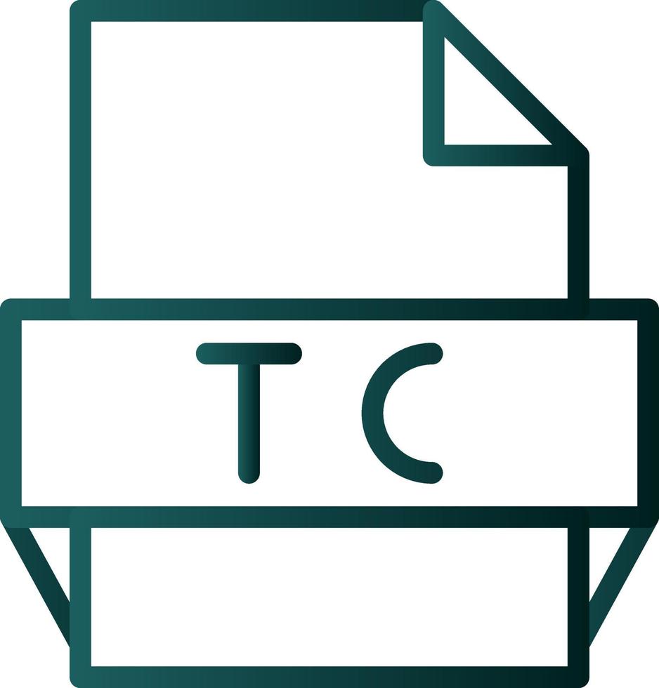 tc-Dateiformat-Symbol vektor