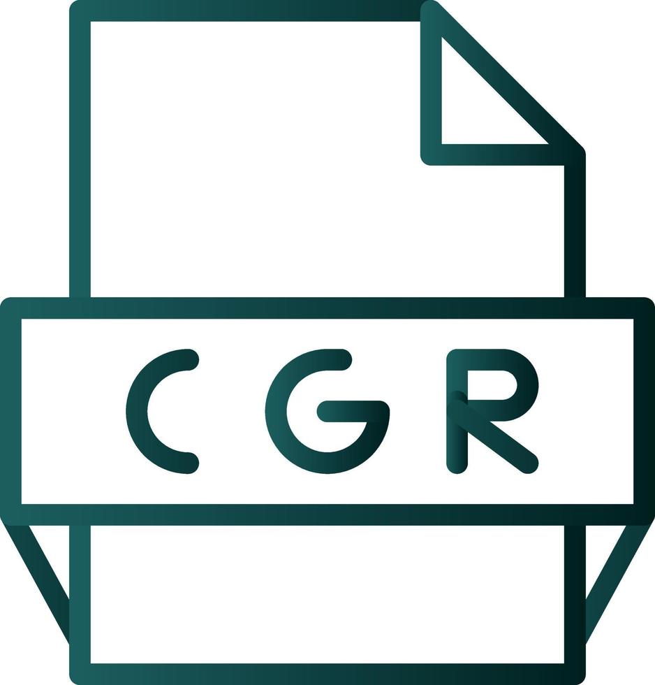 cgr-Dateiformat-Symbol vektor