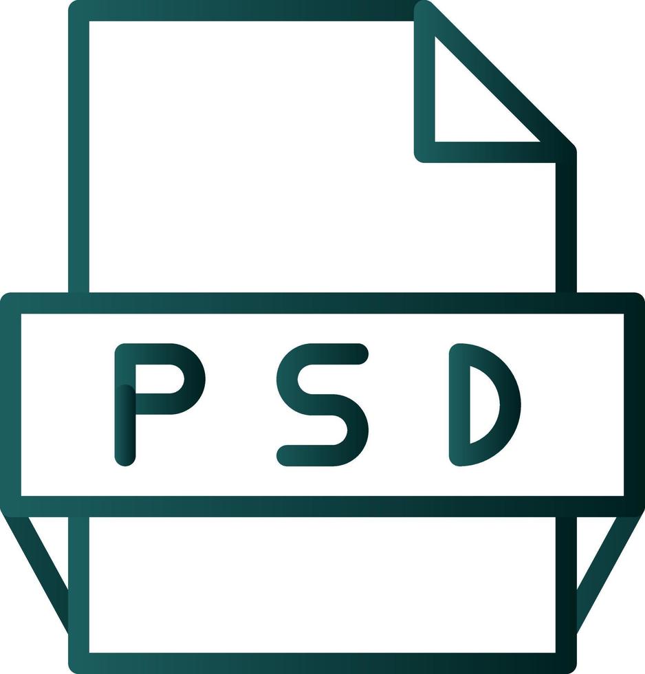 psd-Dateiformat-Symbol vektor