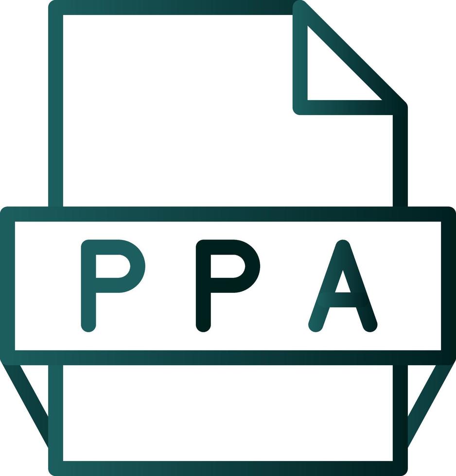 ppa-Dateiformat-Symbol vektor