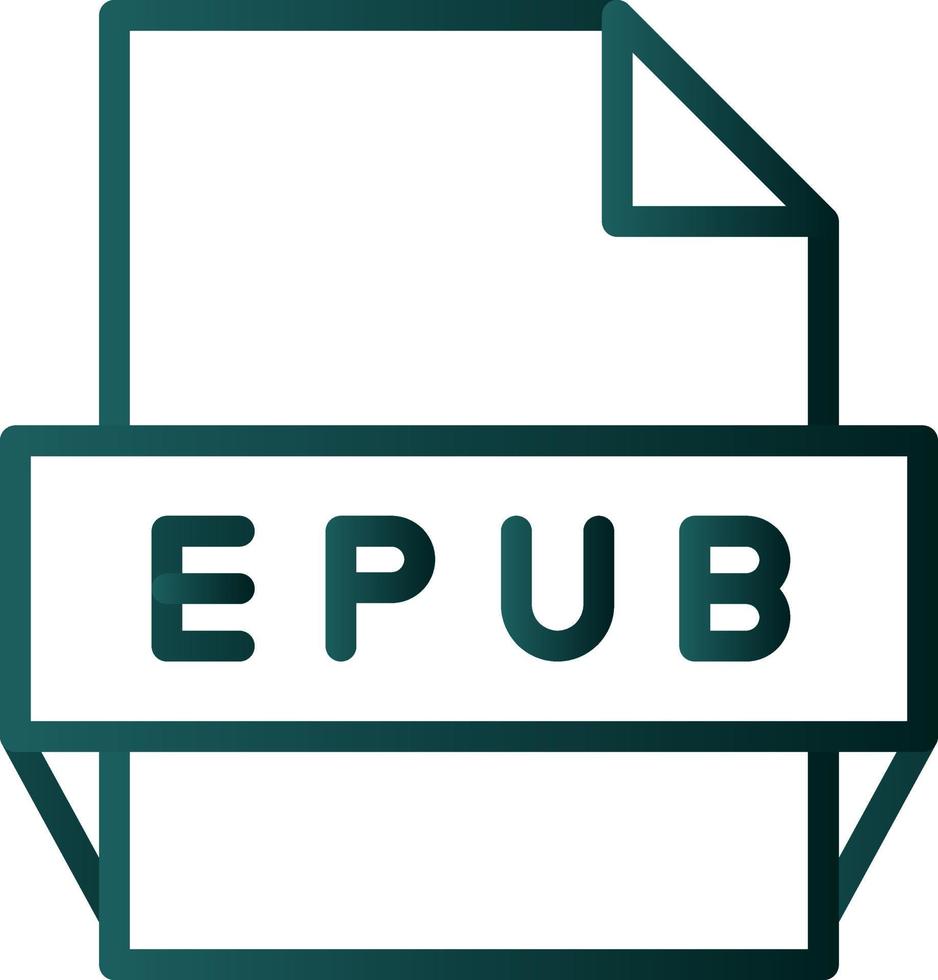 epub-Dateiformat-Symbol vektor