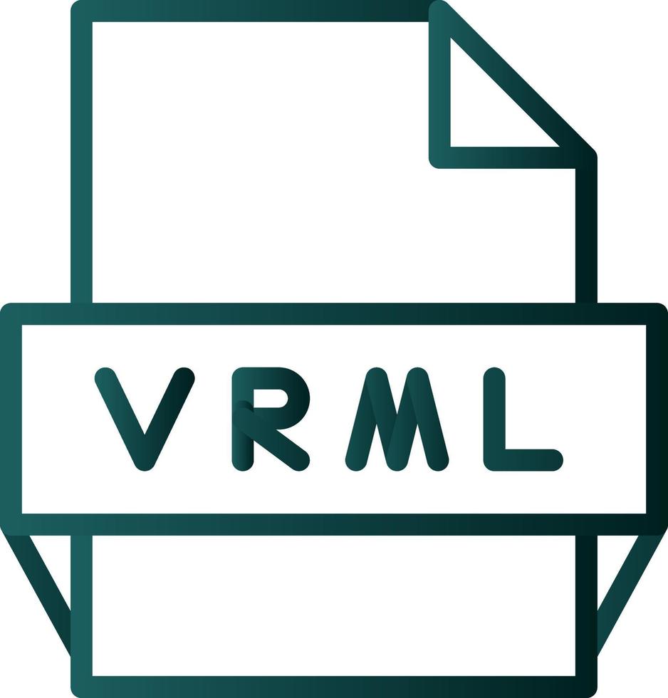 vrml fil formatera ikon vektor