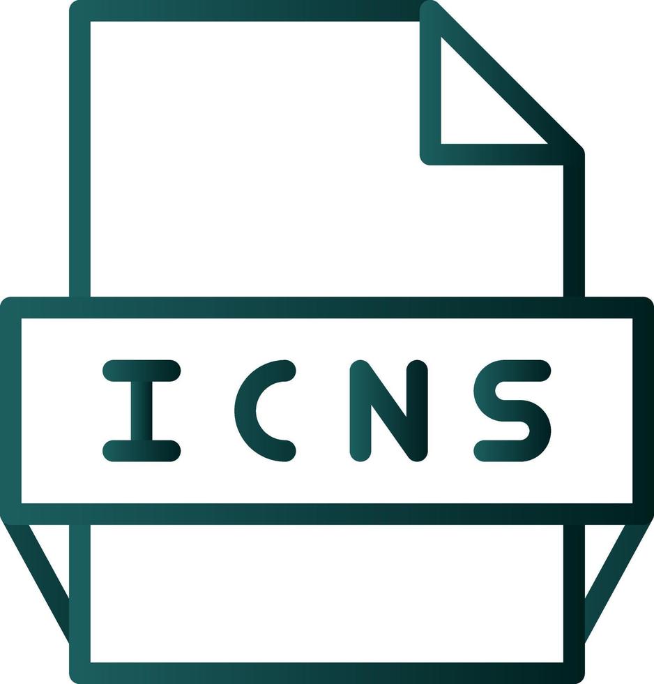 icns-Dateiformat-Symbol vektor