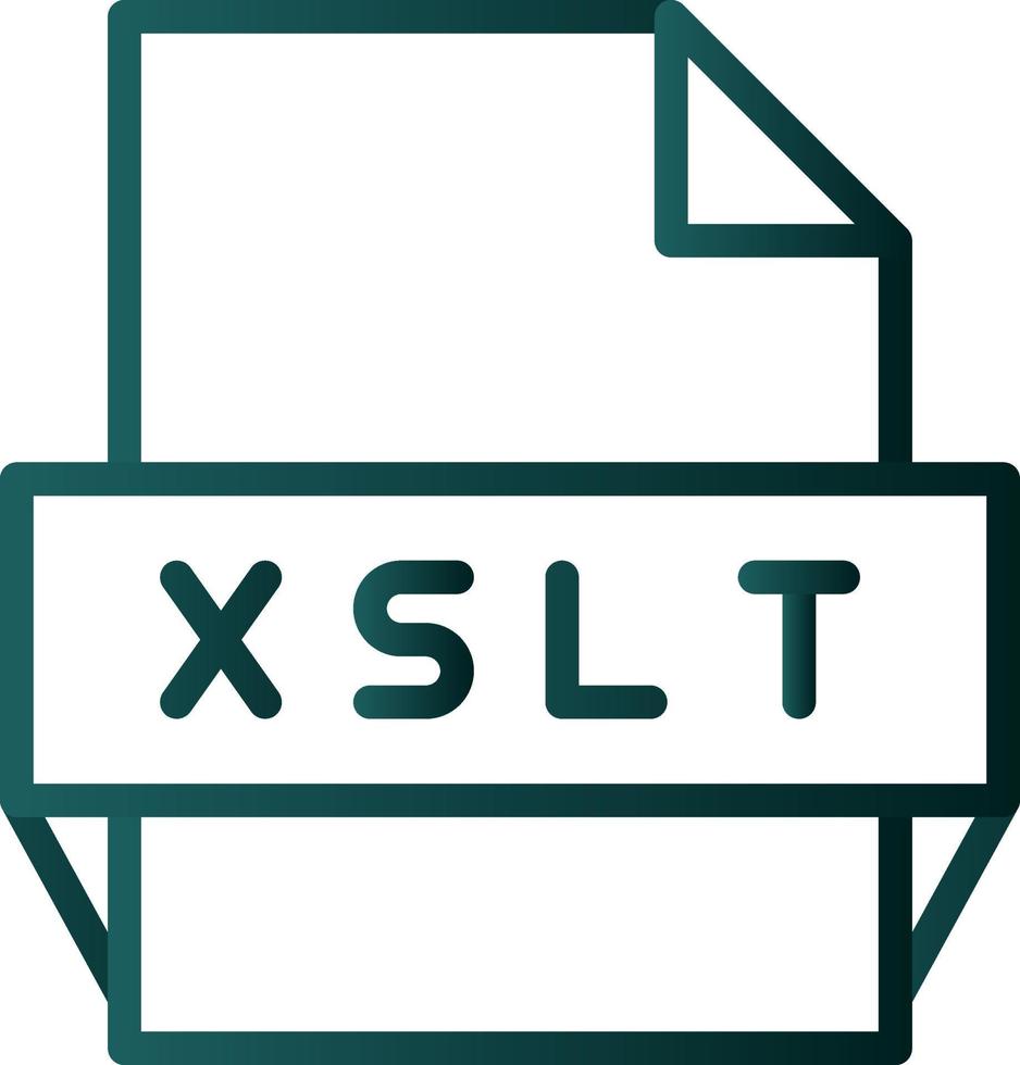 xslt-Dateiformat-Symbol vektor