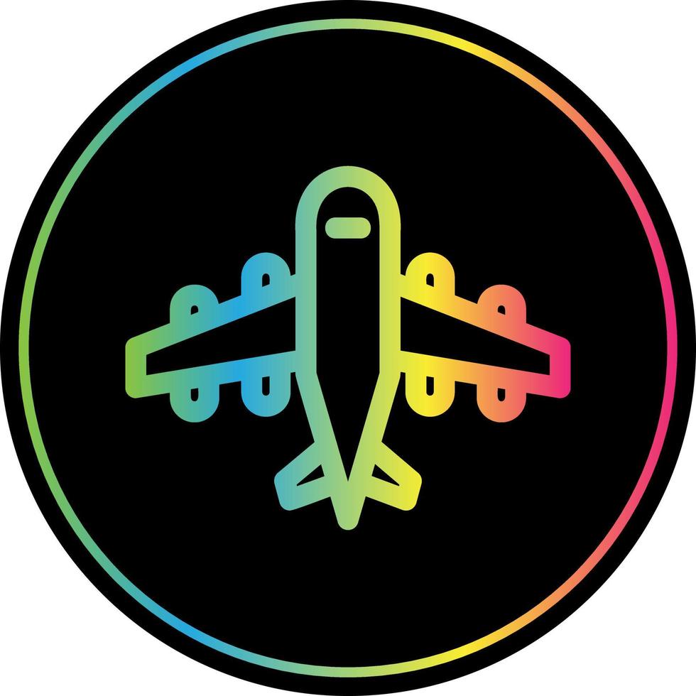 Flugzeug-Glyphe-Symbol vektor