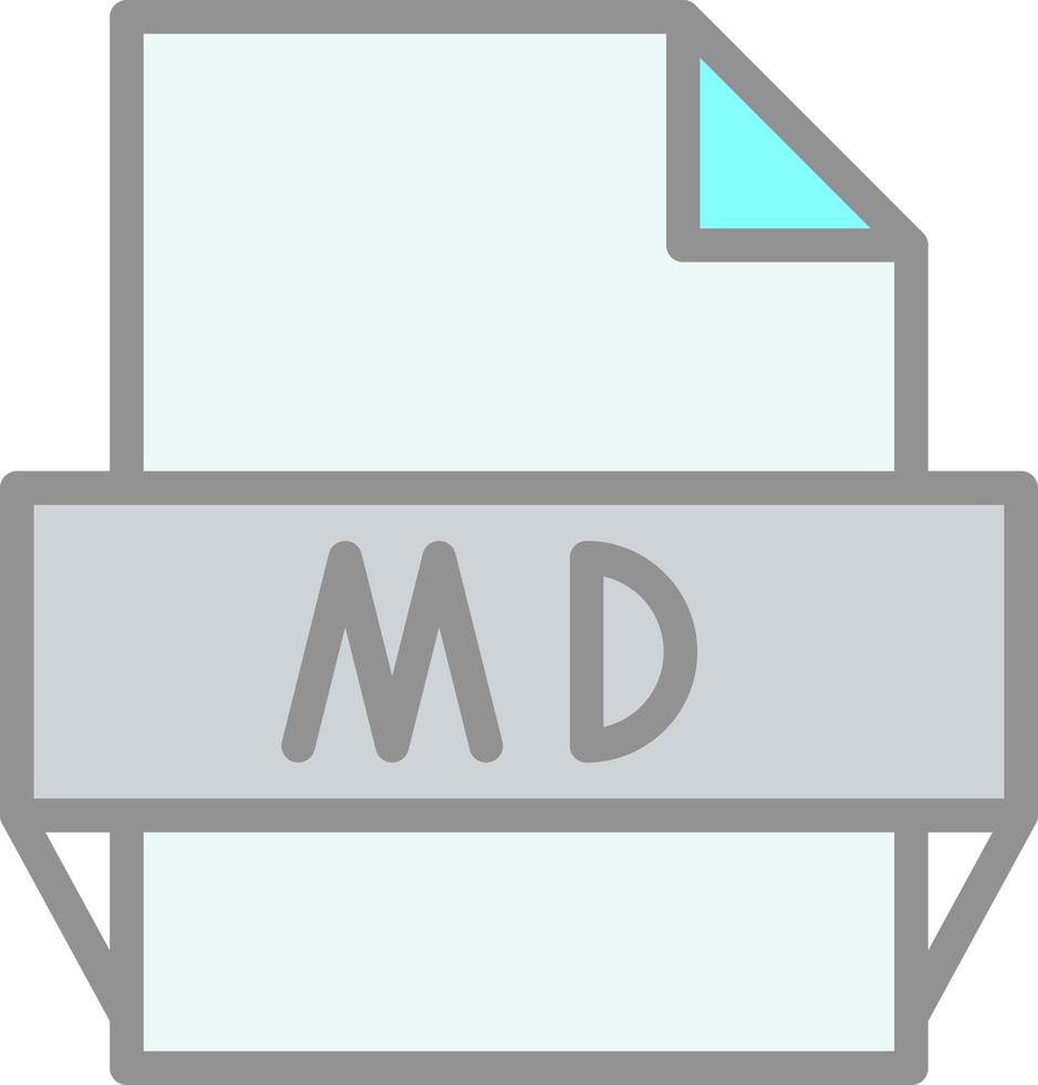 md-Dateiformat-Symbol vektor