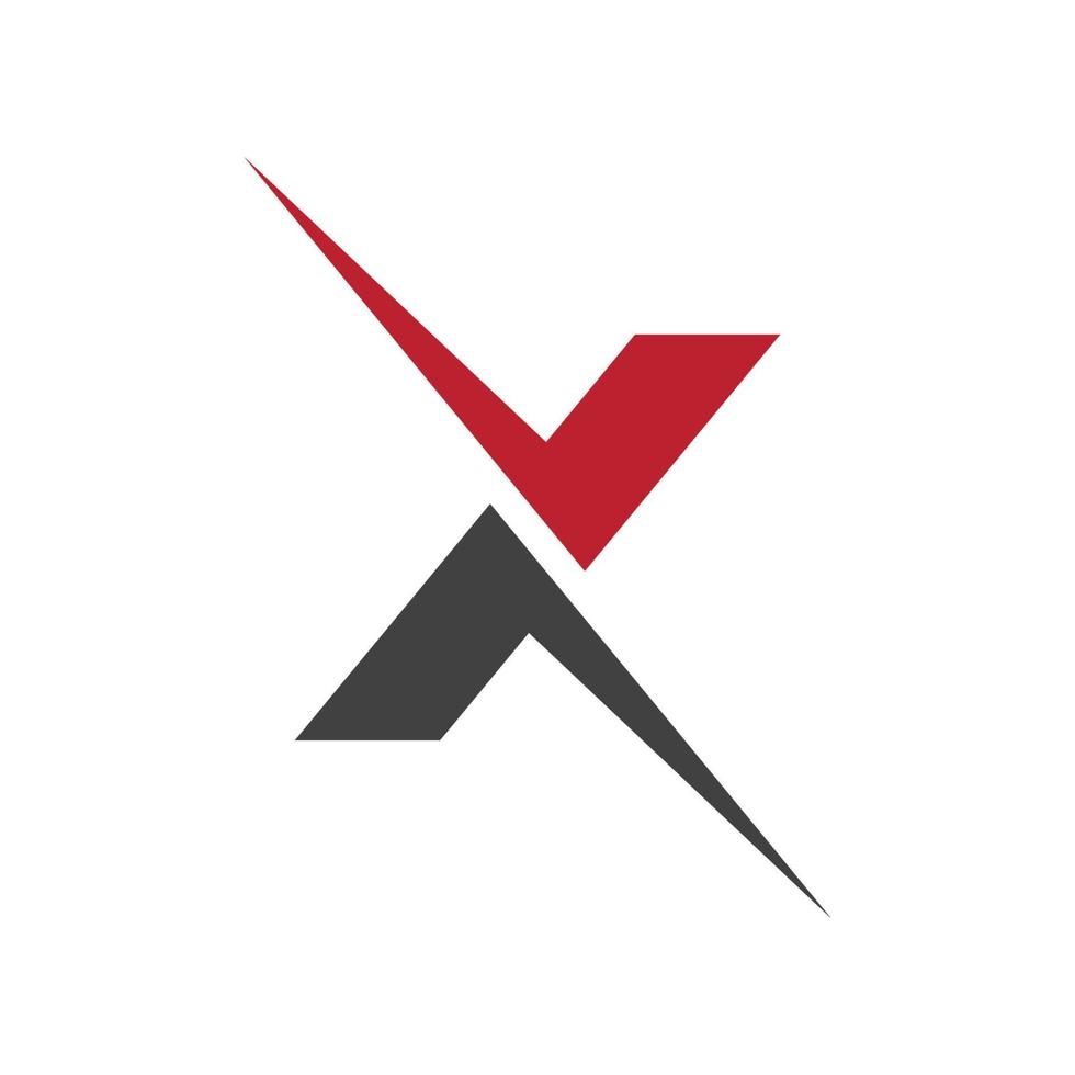x brev logotyp mall vektor ikon
