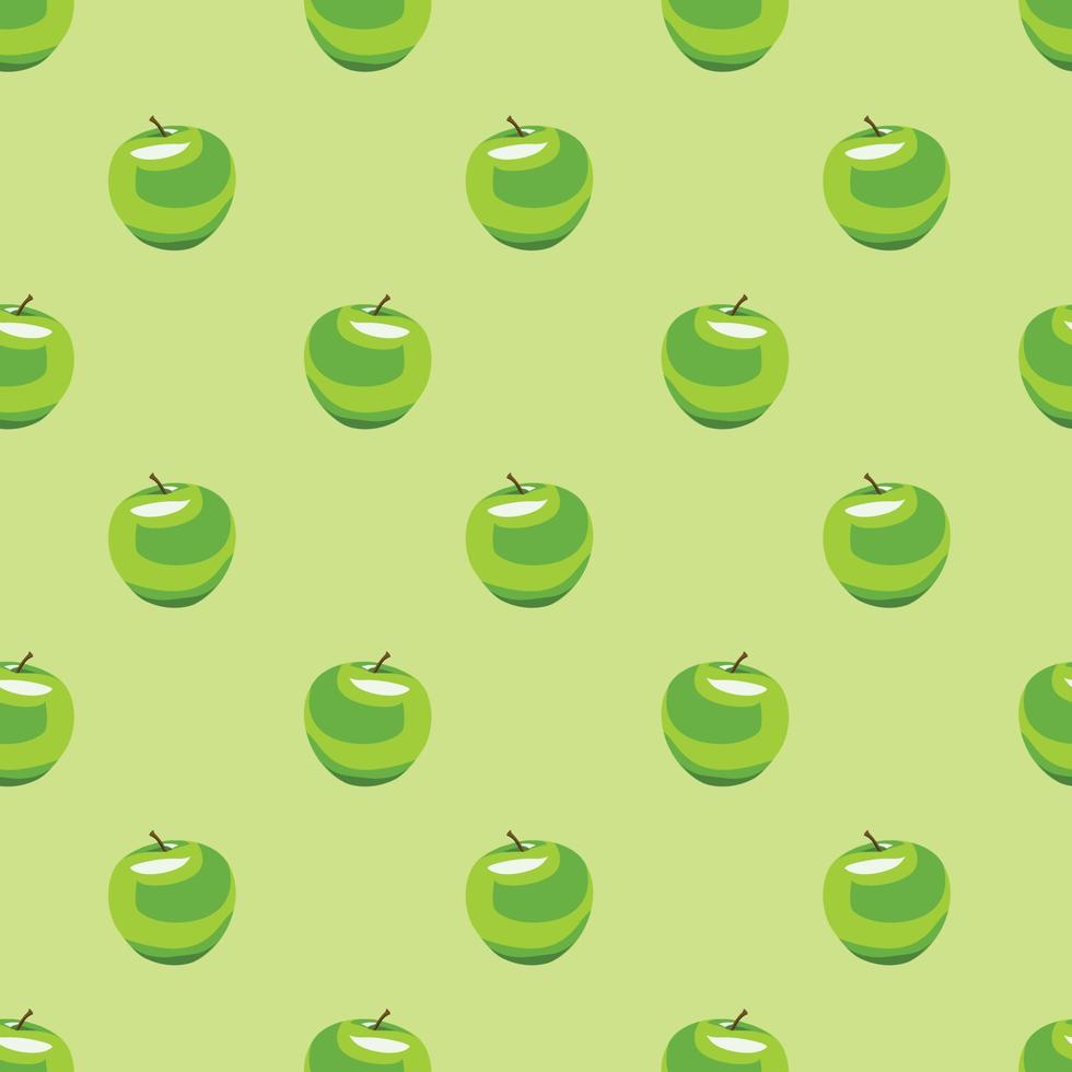grön äpple frukt sömlös vektor mönster bakgrund. design för använda sig av bakgrund Allt över textil- tyg skriva ut omslag papper och andra.