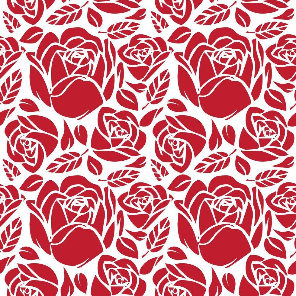 röd reste sig blommig sömlös vektor illustration mönster bakgrund. design för använda sig av Allt över textil- tyg skriva ut omslag papper bakgrund och andra. vår blomma grafisk design