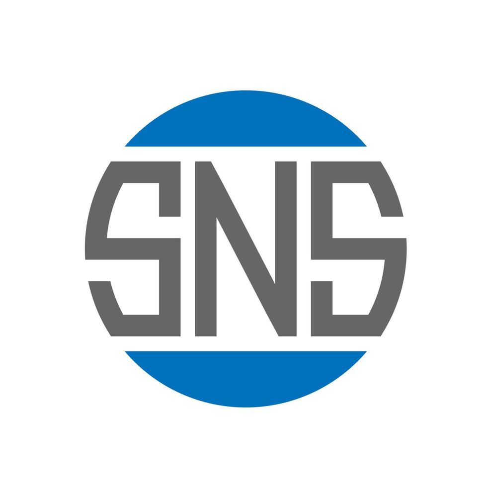 sns brev logotyp design på vit bakgrund. sns kreativ initialer cirkel logotyp begrepp. sns brev design. vektor