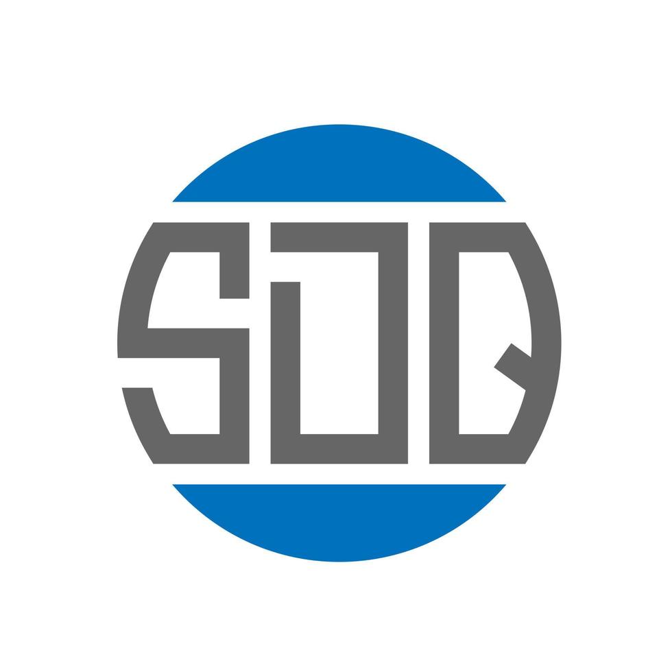 sdq-Brief-Logo-Design auf weißem Hintergrund. sdq kreative Initialen Kreis Logo-Konzept. sdq Briefgestaltung. vektor