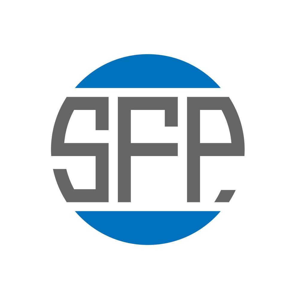 sfp-Brief-Logo-Design auf weißem Hintergrund. sfp creative initials circle logo-konzept. sfp Briefgestaltung. vektor