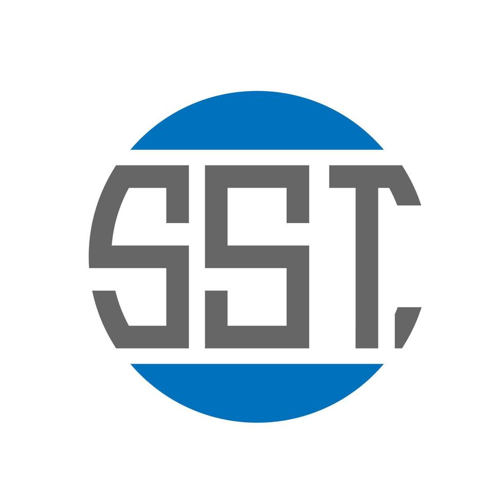 sst brev logotyp design på vit bakgrund. sst kreativ initialer cirkel logotyp begrepp. sst brev design. vektor