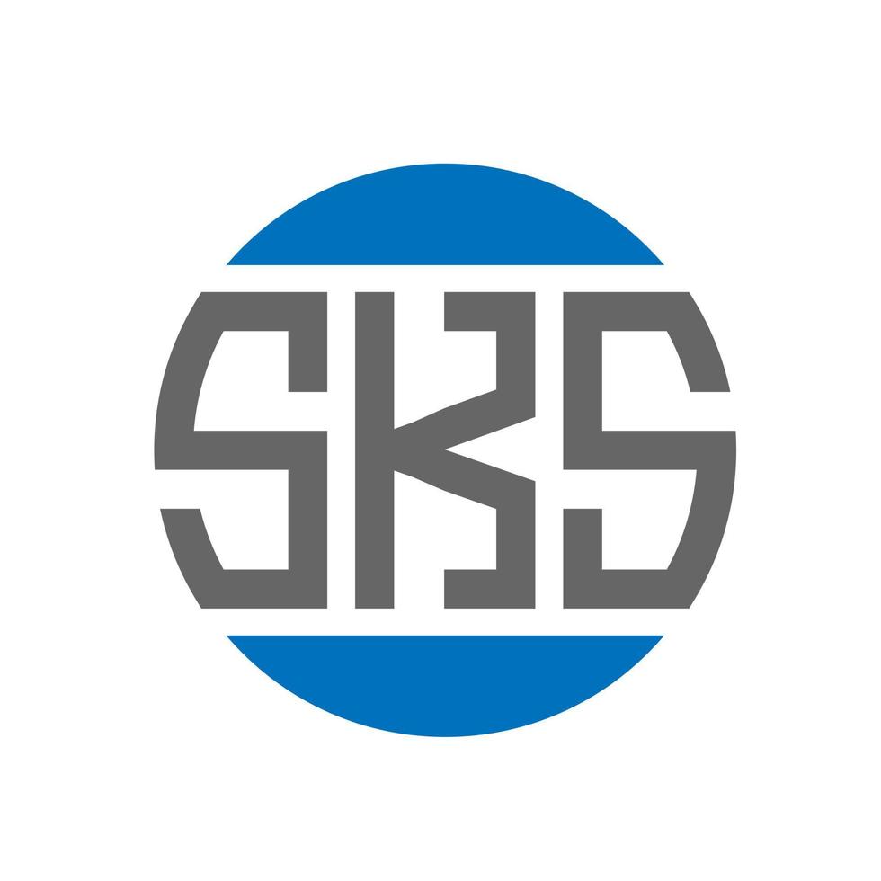 SK-Brief-Logo-Design auf weißem Hintergrund. sks kreative Initialen Kreis Logo-Konzept. sks Briefgestaltung. vektor