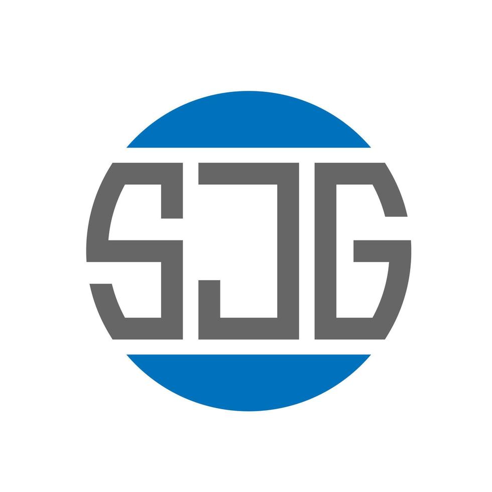 sjg-Buchstaben-Logo-Design auf weißem Hintergrund. sjg kreative initialen kreis logokonzept. sjg Briefgestaltung. vektor