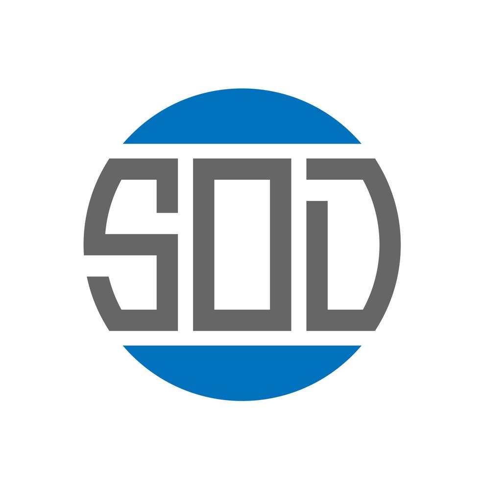 Sod-Brief-Logo-Design auf weißem Hintergrund. sod kreative Initialen Kreis Logo-Konzept. Sod-Brief-Design. vektor