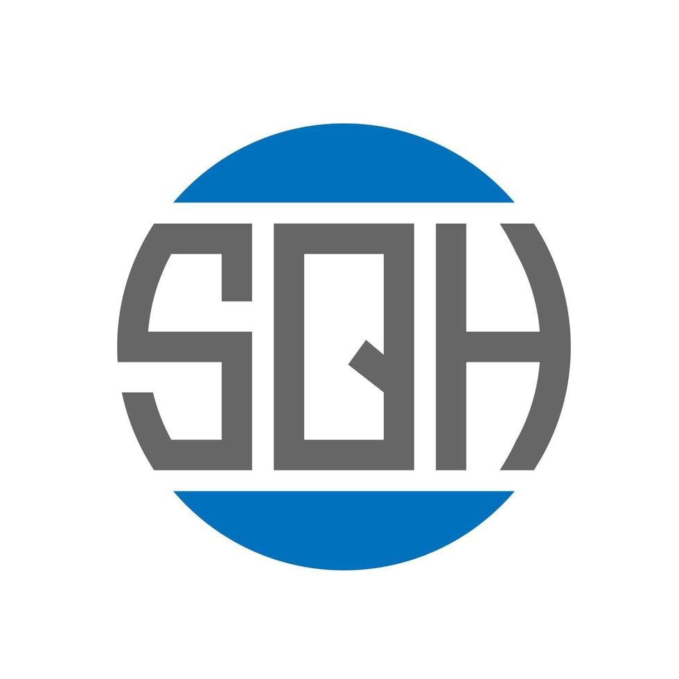 sqh brev logotyp design på vit bakgrund. sqh kreativ initialer cirkel logotyp begrepp. sqh brev design. vektor