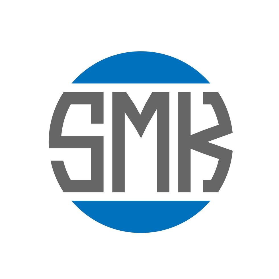 smk-Brief-Logo-Design auf weißem Hintergrund. smk kreative Initialen Kreis Logo-Konzept. smk Briefgestaltung. vektor