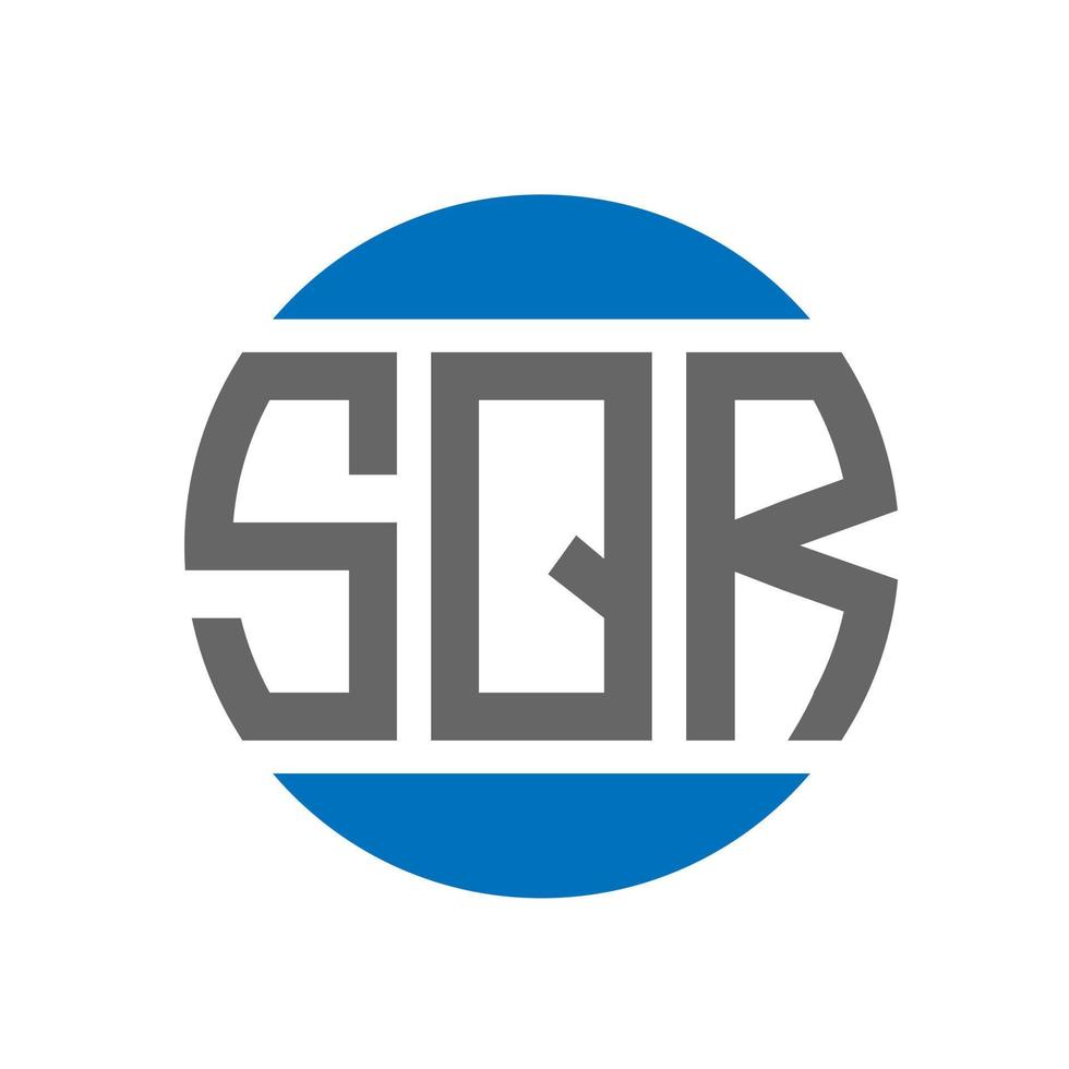 sqr brev logotyp design på vit bakgrund. sqr kreativ initialer cirkel logotyp begrepp. sqr brev design. vektor