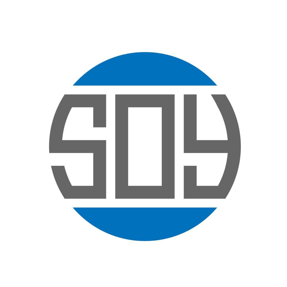 Soja-Brief-Logo-Design auf weißem Hintergrund. Soja kreative Initialen Kreis Logo-Konzept. Soja-Buchstaben-Design. vektor