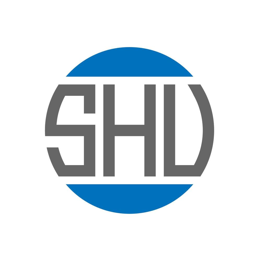 Shu-Brief-Logo-Design auf weißem Hintergrund. shu kreative initialen kreis logokonzept. shu Briefgestaltung. vektor