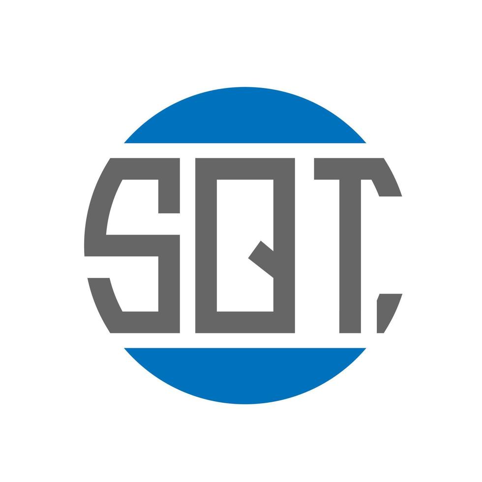 sqt-Buchstaben-Logo-Design auf weißem Hintergrund. sqt kreative Initialen Kreis Logo-Konzept. sqt Briefgestaltung. vektor
