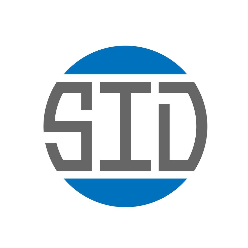 SID-Brief-Logo-Design auf weißem Hintergrund. sid kreative initialen kreis logo-konzept. sid Briefdesign. vektor