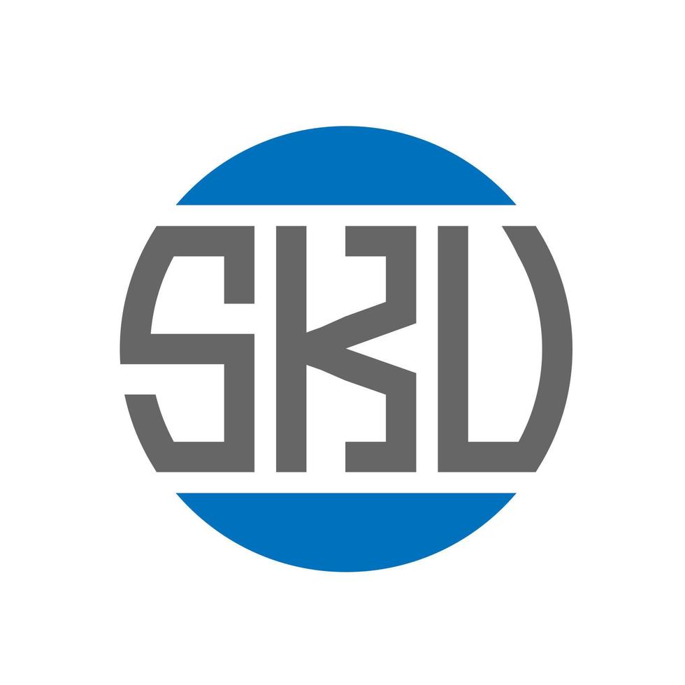 sku-Brief-Logo-Design auf weißem Hintergrund. sku kreative Initialen Kreis-Logo-Konzept. sku Briefgestaltung. vektor