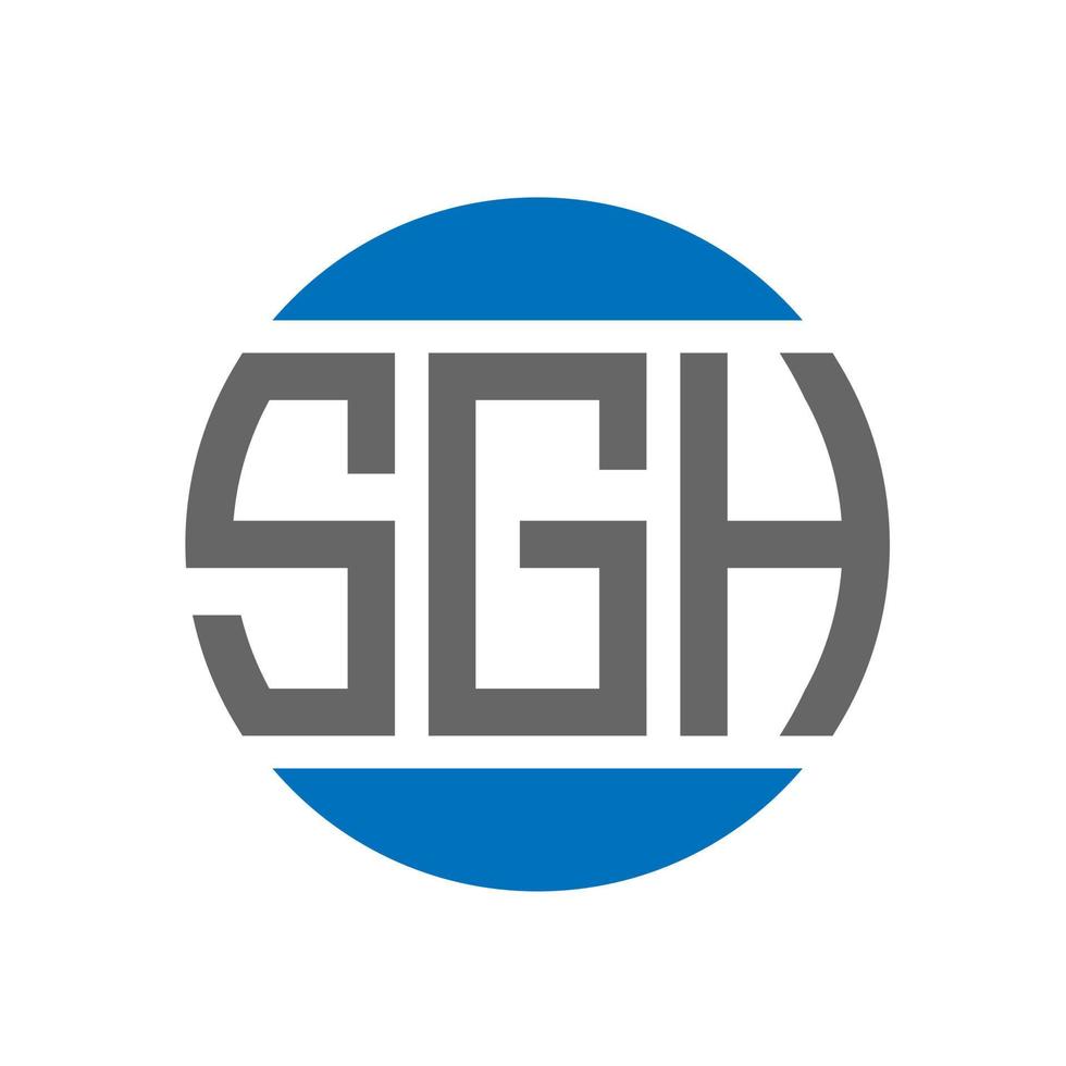 SGH-Brief-Logo-Design auf weißem Hintergrund. sgh kreative Initialen Kreis Logo-Konzept. sgh Briefgestaltung. vektor