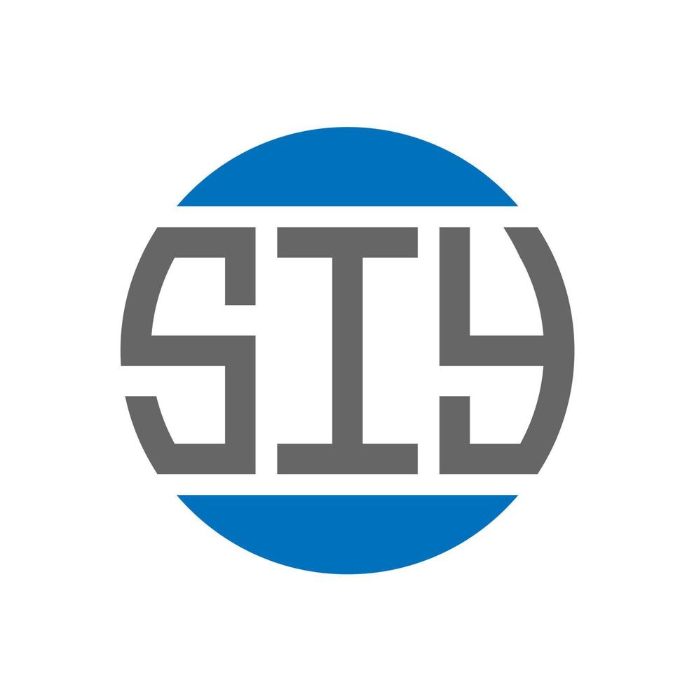 siy-Brief-Logo-Design auf weißem Hintergrund. siy kreative initialen kreis logokonzept. siy Briefgestaltung. vektor