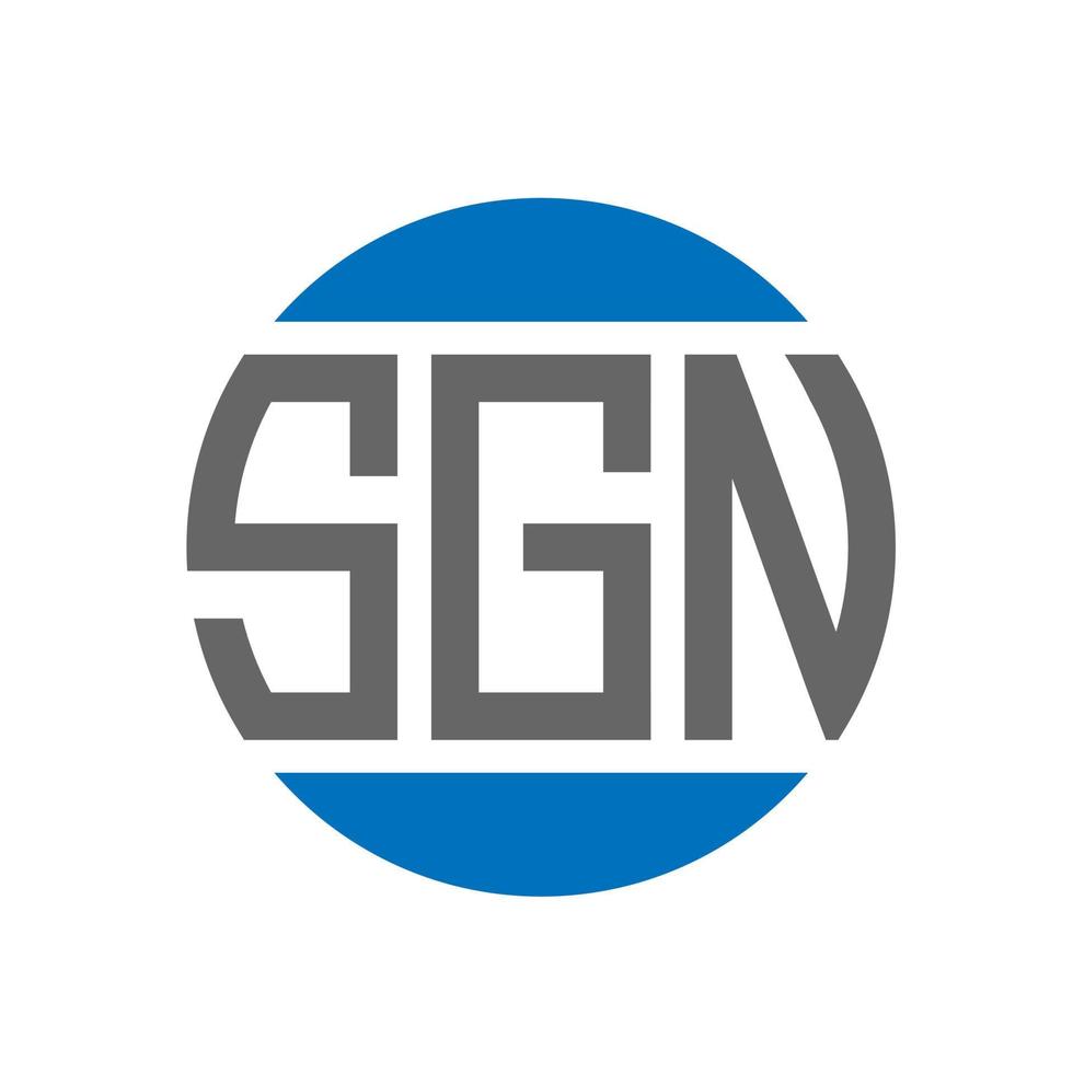 sg-Brief-Logo-Design auf weißem Hintergrund. sgn kreative initialen kreis logokonzept. sgn Briefgestaltung. vektor