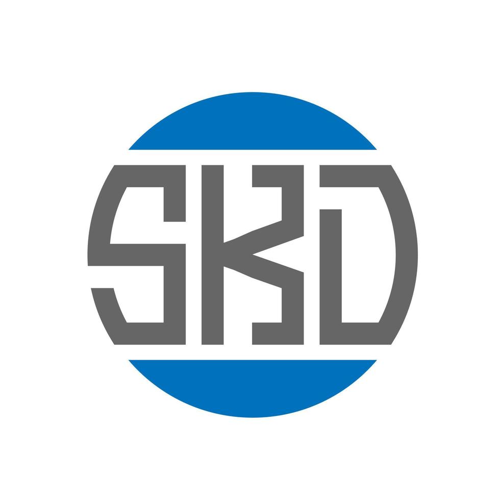 SKD-Brief-Logo-Design auf weißem Hintergrund. skd kreative Initialen Kreis Logo-Konzept. skd-Briefgestaltung. vektor