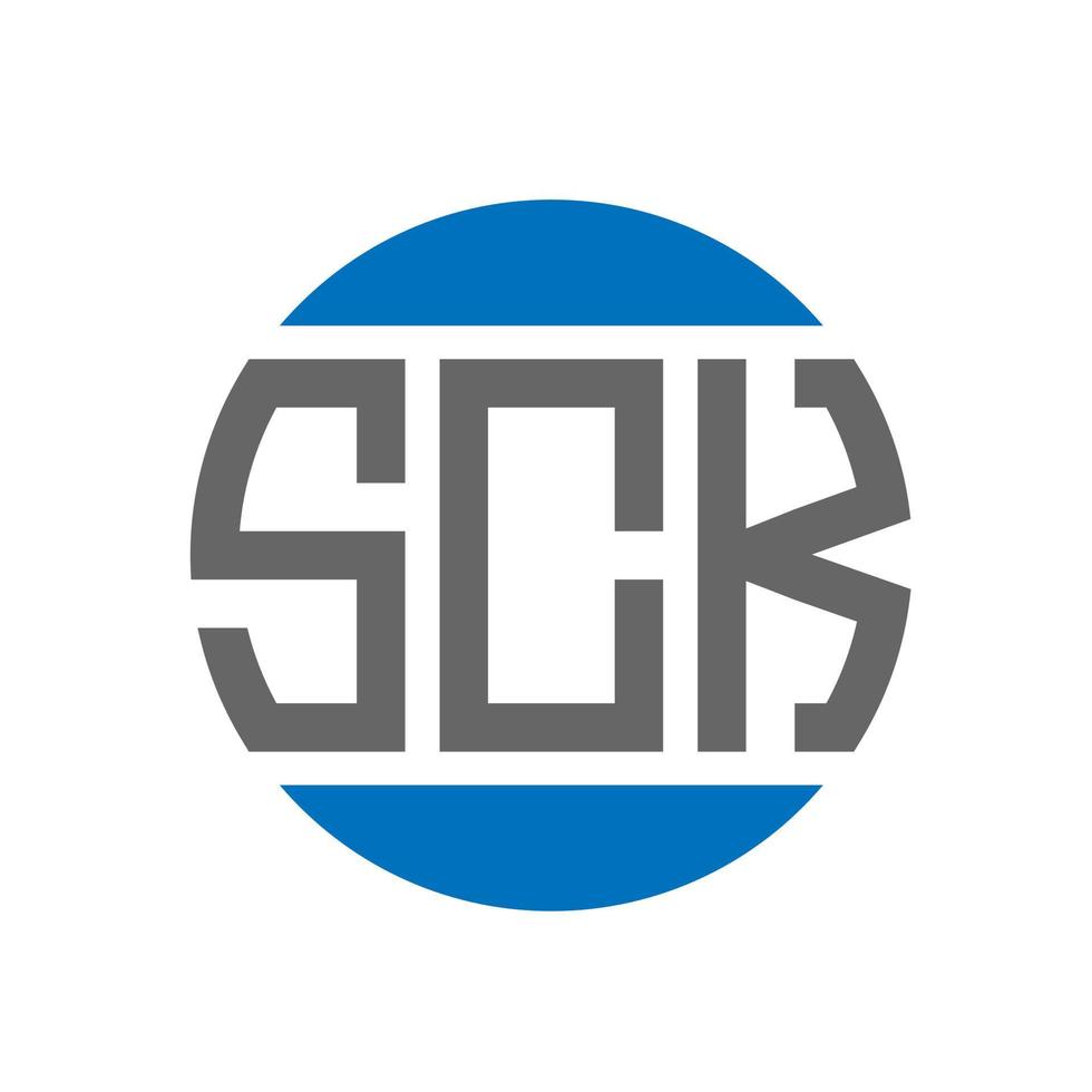 Sck-Brief-Logo-Design auf weißem Hintergrund. sck kreative Initialen Kreis-Logo-Konzept. sck Briefgestaltung. vektor